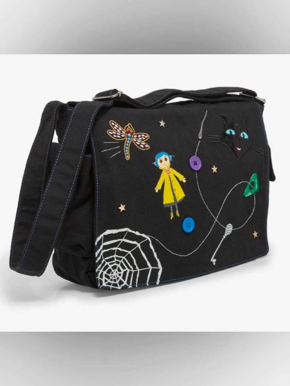 Coraline Icons Glow in the Dark Messenger Bag Purse New with tags